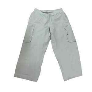 NEW Women's Green‎ SAGE Crop Cargo Pants Size Large